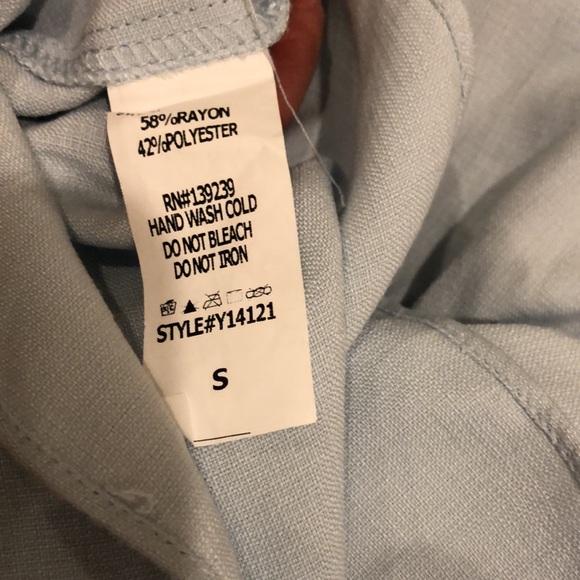 DO + BE Light Blue Off Shoulder Top size Small - Picture 6 of 6